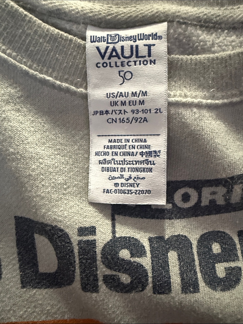 ✨ Disney World 50th Anniversary Collection Sweatshirt Pullover – Size M (Unisex) - Picture 6 of 6
